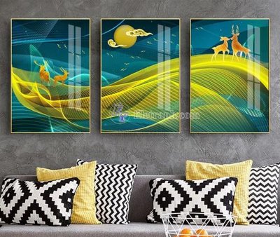 File PSD in ấn File tranh hiện đại pha lê gương KF104074 (chất lượng cao)