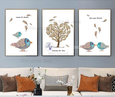 File gốc File tranh hiện đại pha lê gương KF104106 (in mica) trang trí