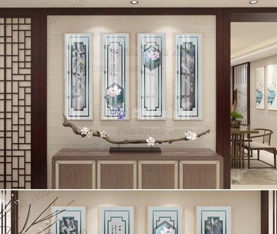 File gốc File tranh hiện đại pha lê gương KF104126 (in ấn) màu sắc trung thực