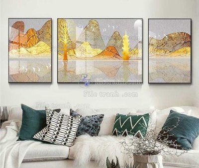 File ảnh File tranh hiện đại pha lê gương KF104127 (gốc) cho trang trí nhà hàng