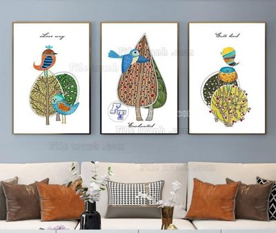 Hình ảnh file gốc in trần nhà File tranh hiện đại pha lê gương KF104164