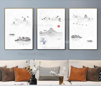 Download file File tranh hiện đại pha lê gương KF104238 (gốc) in mica bàn thờ