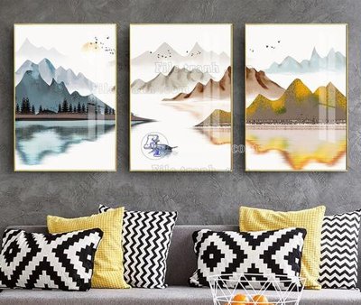 Hình ảnh file gốc File tranh hiện đại pha lê gương KF104290 cho in UV