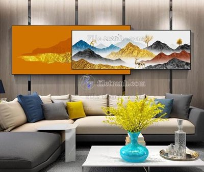 Chi tiết file ảnh File tranh hiện đại pha lê gương KF104305 sắc nét