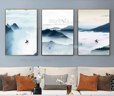 File ảnh File tranh hiện đại pha lê gương KF104323 (gốc) dùng in Pano