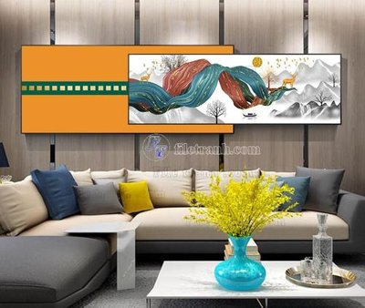 File tranh File tranh hiện đại pha lê gương KF104344 (gốc) chủ đề trừu tượng