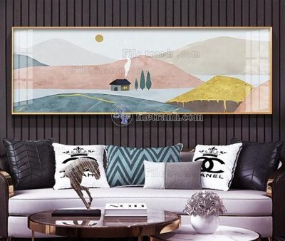 File gốc File tranh hiện đại pha lê gương KF104373 (trang trí) phòng ngủ