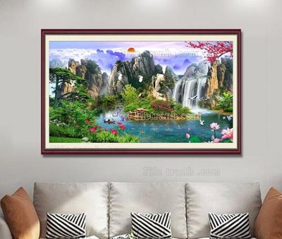 File ảnh File tranh hiện đại pha lê gương KF104409 (gốc) in decal dán tường