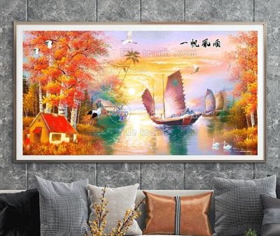 File in lụa File tranh hiện đại pha lê gương KF104452 (chất lượng cao) File tranh hiện đại pha lê gương KF104452