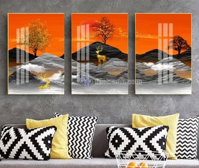 Ảnh mô tả file gốc in mica File tranh hiện đại pha lê gương KF104455