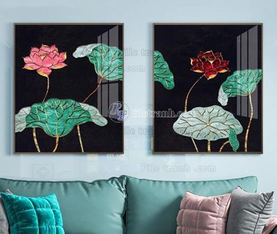 File tranh trang trí File tranh hiện đại pha lê gương KF104469 (tải file gốc)