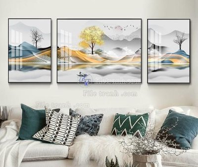 File in ấn File tranh hiện đại pha lê gương KF104493 (bản gốc) chất lượng cao