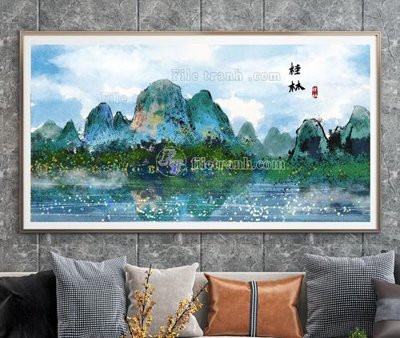 File gốc File tranh hiện đại pha lê gương KF104519 (trang trí) phòng ngủ