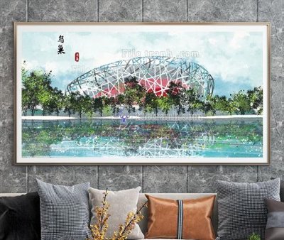 Hình ảnh file gốc in trần nhà File tranh hiện đại pha lê gương KF104545