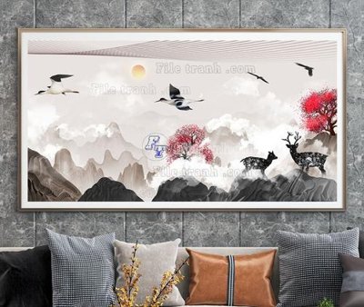 File gốc File tranh hiện đại pha lê gương KF104621 (ảnh chi tiết) để in ấn