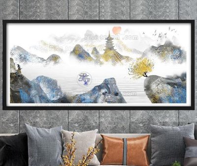 File gốc File tranh hiện đại pha lê gương KF104645 (cho in ấn) độc quyền