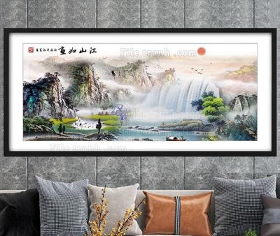 File gốc File tranh hiện đại pha lê gương KF104657 (dành cho trang trí nội thất)