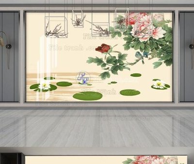 Tải file File tranh hiện đại pha lê gương KF104722 (gốc) chủ đề phong thủy