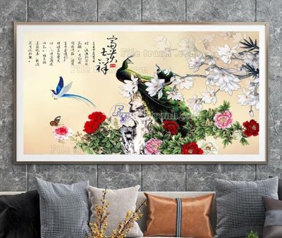Tải file gốc in lụa File tranh hiện đại pha lê gương KF104755 siêu nét