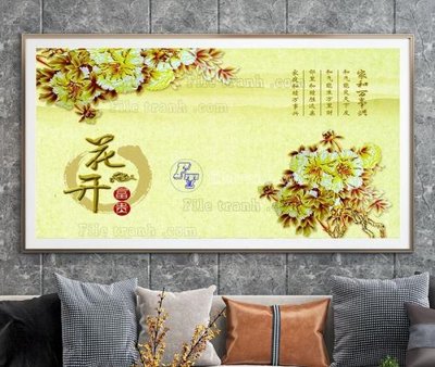 File gốc File tranh hiện đại pha lê gương KF104825 (cho in ấn) độc quyền