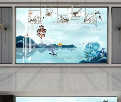 File tranh in mica File tranh hiện đại pha lê gương KF104904 (độ phân giải cao)