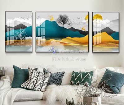 Tải file tranh gốc File tranh hiện đại pha lê gương KF104928 chất lượng cao