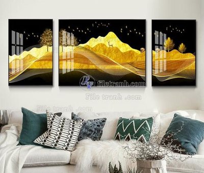 File tranh File tranh hiện đại pha lê gương KF104932 (gốc) in backlit film