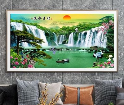 File tranh gốc PSD File tranh hiện đại pha lê gương KF104979 còn nguyên layer