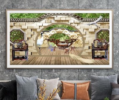 Cung cấp file tranh gốc File tranh hiện đại pha lê gương KF105012 độc quyền