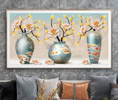 File tranh File tranh hiện đại pha lê gương KF105073 (gốc) in vải canvas