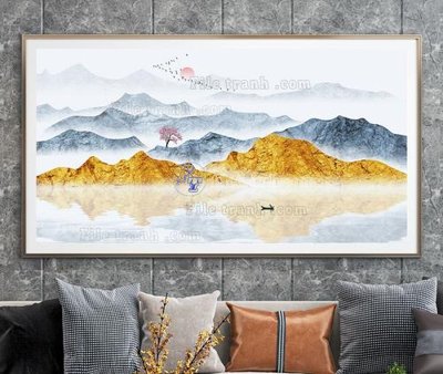 File tranh File tranh hiện đại pha lê gương KF105074 (file gốc) chủ đề phong thủy