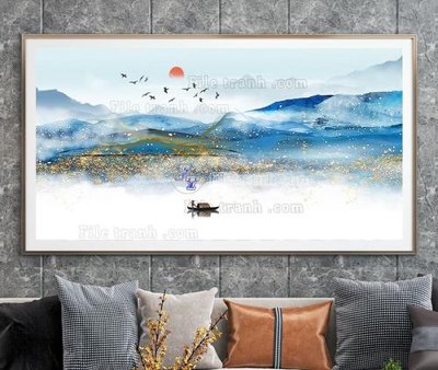 File PSD File tranh hiện đại pha lê gương KF105076 (bản gốc) dễ dàng edit