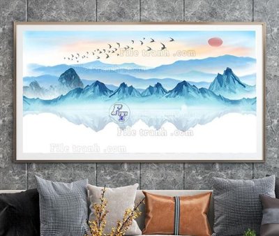 Ảnh mô tả file gốc in mica File tranh hiện đại pha lê gương KF105093