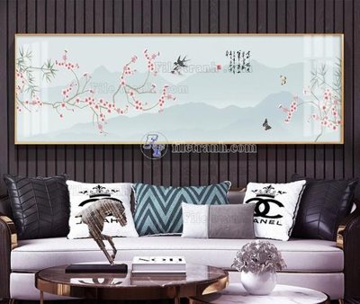 File in trần File tranh hiện đại pha lê gương KF105132 (bản gốc) phong cảnh