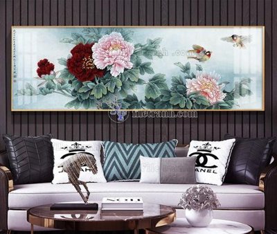 File in trần File tranh hiện đại pha lê gương KF105200 (bản gốc) hoa văn