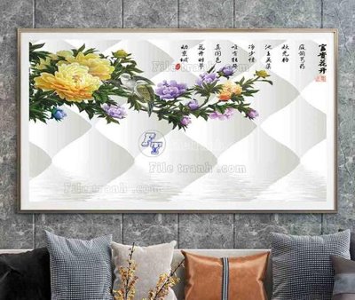 File in mica File tranh hiện đại pha lê gương KF105255 (ảnh gốc) đẹp