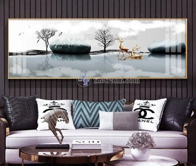 File gốc File tranh hiện đại pha lê gương KF105314 (in lụa) trang trí tường