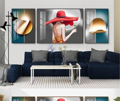 File gốc File tranh hiện đại pha lê gương KF105338 (ảnh chi tiết) để in trần