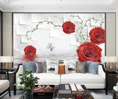 File tranh File tranh hiện đại pha lê gương KF105390 (gốc) in vải canvas