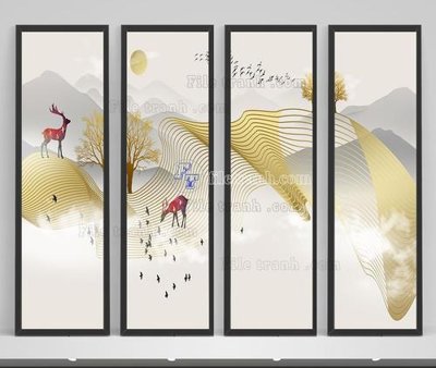 File tranh gốc File tranh hiện đại pha lê gương KF105434 (bản quyền) Filetranh.com