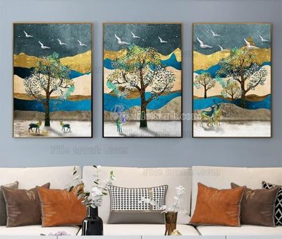 File tranh gốc File tranh hiện đại pha lê gương KF105443 (bản quyền) độc đáo