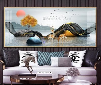 File tranh File tranh hiện đại pha lê gương KF105482 (gốc) chủ đề trẻ em