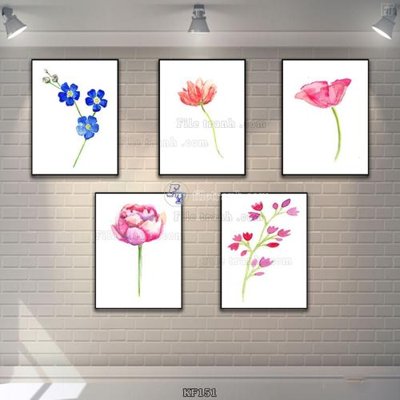 Download file Tranh bộ nhiều tấm KF151 (gốc) in mica ốp bếp