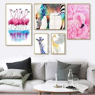 File in lụa Tranh bộ nhiều tấm KF256 (hoa văn) Tranh bộ nhiều tấm KF256