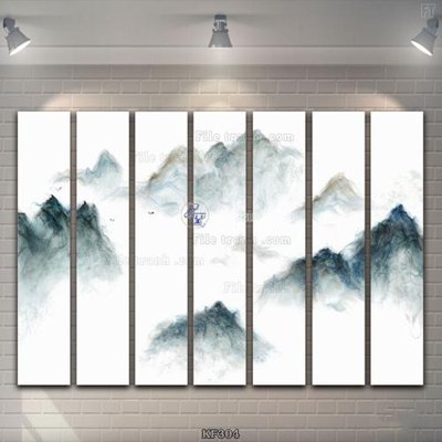 File gốc Tranh bộ nhiều tấm KF304 (in tráng gương) sang trọng