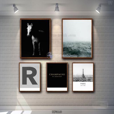 File tranh Tranh bộ nhiều tấm KF310 (gốc) in trên kính