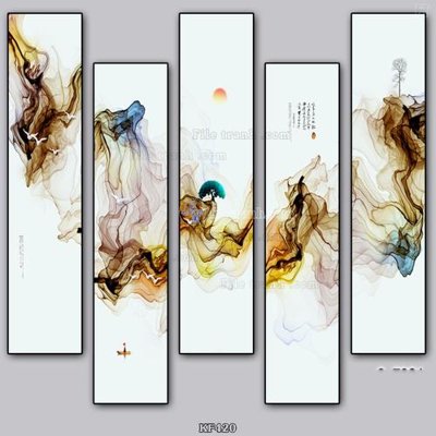 File tranh gốc Tranh bộ nhiều tấm KF420 chủ đề hiện đại
