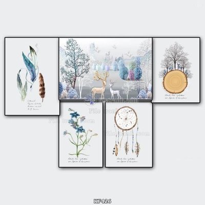 File in trần Tranh bộ nhiều tấm KF426 (bản gốc) bầu trời