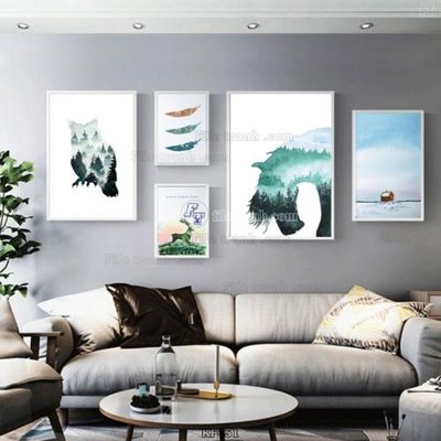 Tải file Tranh bộ nhiều tấm KF451 (gốc) in trên mọi chất liệu