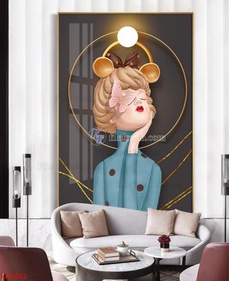 File ảnh Tranh decor phủ gương hiện đại KF50012 (gốc) in quảng cáo ngoài trời